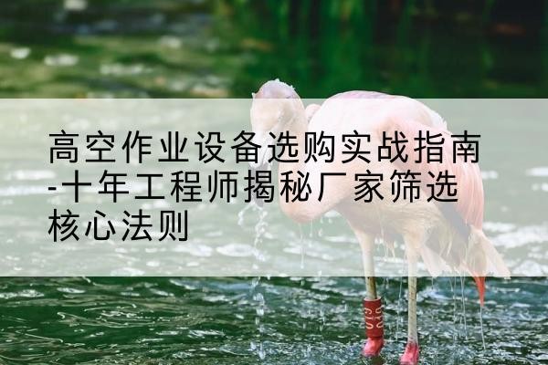 茫崖剪叉式升降机厂家-高空作业设备选购实战指南-十年工程师揭秘厂家筛选核心法则